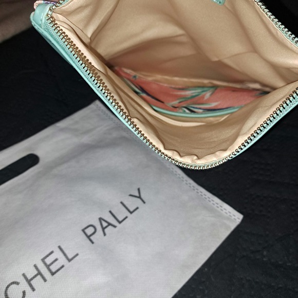 New with Dust Bag Rachel Pally Tropical Leather Trim Canvas Reversible Clutch - Picture 6 of 7